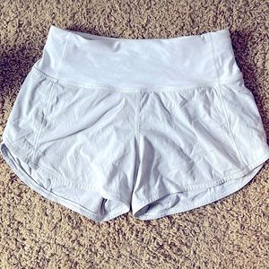 white lululemon shorts